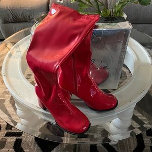 Red Gogo  boots